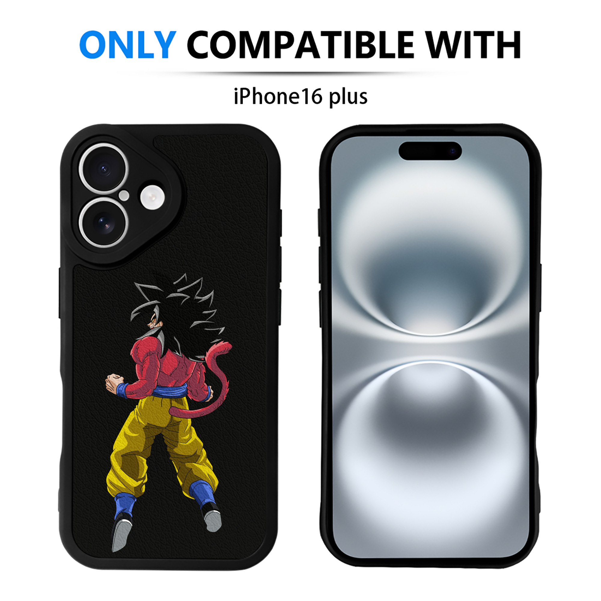 （画像用） ドラゴンボール 孫悟空（そん ごくう）Son Goku カカロット DRAGON BALL Kakarotto 【iPhone 16シリーズ対応】シリコンスマホケース（レザー調） 材質：シリコン